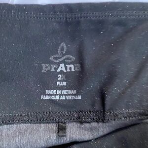 Prana Women’s Summit Pant Plus Size 2X Gray/Black Stretch Pockets  Hiking Travel